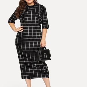 Shein Plus size Mock Neck Grind Dress size 3X